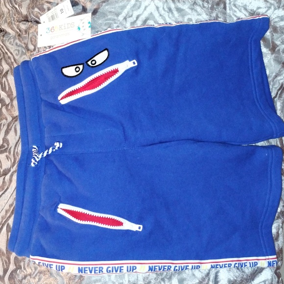 365 Kids Cool Monster Shorts -Blue/White/Red (Boys - Size 10) - Picture 2 of 5